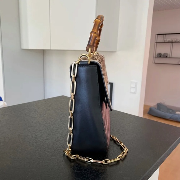 GUCCI  Leopard head  Ponyhair chain bag - Picture 3 of 12